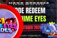 Kode Redeem +1 Anime Eyes Roblox Oktober 2026